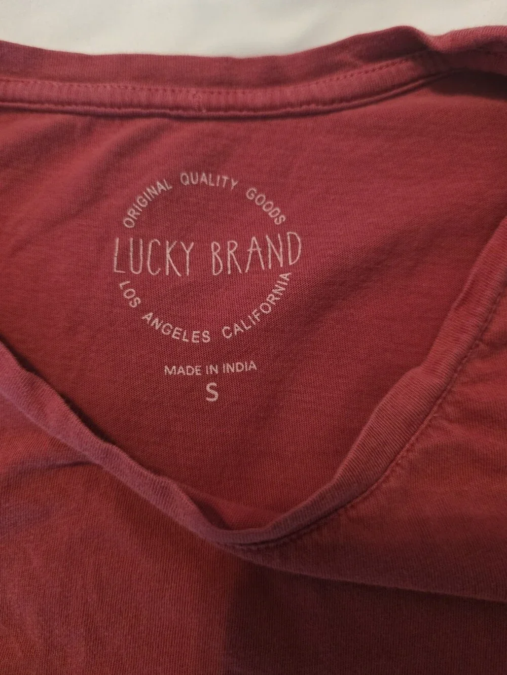 Lucky Brand American Flag Tee Size S Made in India